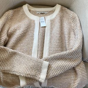 Loft jacket cream/brown large NWT